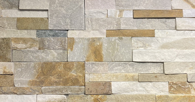 Natural Ledge Stone Veneer: Ivory: 4 sqft/box